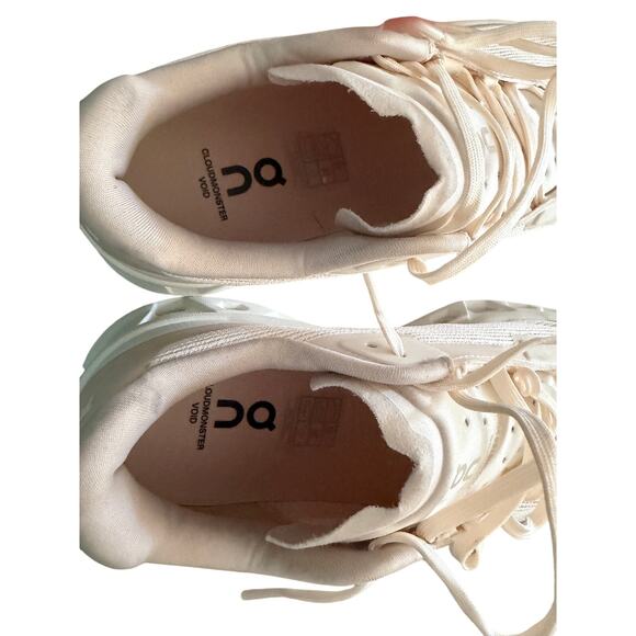 EUC On Cloudmonster Void women’s running shoes sz 10 color dew/ ivory - Picture 9 of 13